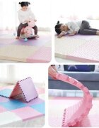 Procart Covoras puzzle xl 60x60 cm grosime 2 cm spuma eva 2 piese culoare alb