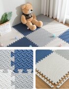 Procart Covoras puzzle xl 60x60 cm grosime 2 cm spuma eva 2 piese culoare alb