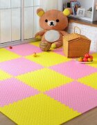 Procart Covoras puzzle xl 60x60 cm grosime 2 cm spuma eva 2 piese culoare galben