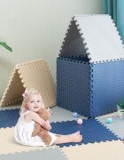 Procart Covoras puzzle xl 60x60 cm grosime 2 cm spuma eva 2 piese culoare gri