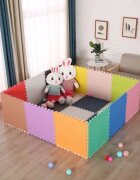 Procart Covoras puzzle xl 60x60 cm grosime 2 cm spuma eva 2 piese culoare roz