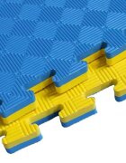 Procart Covoras tip puzzle xxl spuma eva 100x100 cm grosime 2 cm antiderapant galbenalbastru