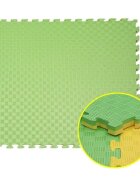 Procart Covoras tip puzzle xxl spuma eva 100x100 cm grosime 2 cm antiderapant galbenverde