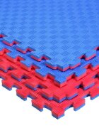 Procart Covoras tip puzzle xxl spuma eva 100x100 cm grosime 2 cm antiderapant rosualbastru