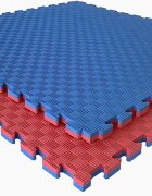 Procart Covoras tip puzzle xxl spuma eva 100x100 cm grosime 2 cm antiderapant rosualbastru