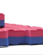 Procart Covoras tip puzzle xxl spuma eva 100x100 cm grosime 2 cm antiderapant rosualbastru