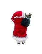 Procart Decoratiune mos craciun 60 cm sac de cadouri coronita blanita artificiala
