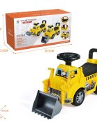 Procart Excavator fara pedale volan muzical cupa frontala 65.5x22.5x37 cm