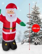 Procart Figurina mos craciun gonflabil 180 cm iluminat led pentru interior si exterior
