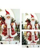 Procart Figurina mos craciun imbracaminte caciula si accesorii 30 cm