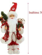 Procart Figurina mos craciun imbracaminte caciula si accesorii 30 cm