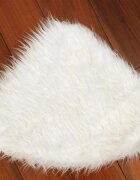 Procart Fusta covor blanita alba pentru brad de craciun diametru 120 cm pufoasa aspect zapada