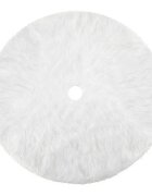 Procart Fusta covor blanita alba pentru brad de craciun diametru 120 cm pufoasa aspect zapada