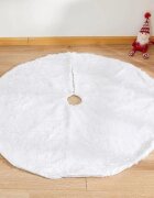 Procart Fusta covor blanita alba pentru brad de craciun diametru 120 cm pufoasa aspect zapada