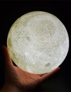 Procart Lampa de veghe luna 3d 20 cm 16 culori telecomanda suport lemn reincarcabila usb