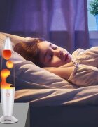 Procart Lampa decorativa lava orange 30w inaltime 41 cm alimentare priza