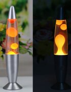Procart Lampa decorativa lava orange 30w inaltime 41 cm alimentare priza