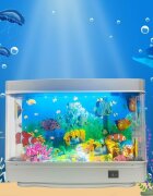 Procart Lampa decorativa model acvariu pesti ornamentali multicolor 30x23x7 cm