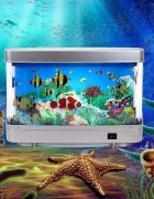 Procart Lampa decorativa model acvariu pesti ornamentali multicolor 30x23x7 cm