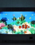Procart Lampa decorativa model acvariu pesti ornamentali multicolor 30x23x7 cm