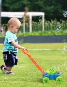 Procart Masina de tuns iarba interactiva generator baloane de sapun muzica solutie inclusa cu baterii