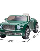 Procart Masina electrica pentru copii Bentley Mulsanne 2 motoare 35w mp3 maxim 30 kg telecomanda roti eva verde