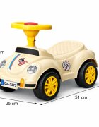 Procart Masinuta fara pedale pentru copii 1-3 ani 35x51x25 cm model retro bej