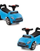 Procart Masinuta ride-on albastra sezut cu spatar integrat 66x29x36 cm