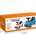 Procart Masinuta ride-on albastra sezut cu spatar integrat 66x29x36 cm