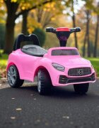 Procart Masinuta ride-on roz sezut ergonomic cu spatar volan 66x29x36 cm