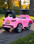 Procart Masinuta ride-on roz sezut ergonomic cu spatar volan 66x29x36 cm