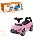 Procart Masinuta ride-on roz sezut ergonomic cu spatar volan 66x29x36 cm