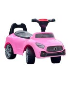 Procart Masinuta ride-on roz sezut ergonomic cu spatar volan 66x29x36 cm