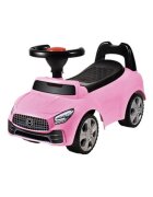 Procart Masinuta ride-on roz sezut ergonomic cu spatar volan 66x29x36 cm