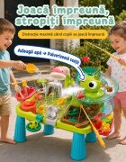 Procart Masuta de activitati interactiva cu apa parc acvatic cu dinozauri cascada pescuit si accesorii picioare detasabile
