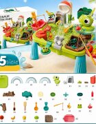 Procart Masuta de activitati interactiva cu apa parc acvatic cu dinozauri cascada pescuit si accesorii picioare detasabile