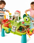 Procart Masuta de activitati interactiva cu apa parc acvatic cu dinozauri cascada pescuit si accesorii picioare detasabile