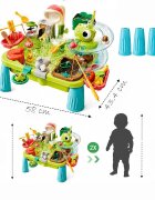 Procart Masuta de activitati interactiva cu apa parc acvatic cu dinozauri cascada pescuit si accesorii picioare detasabile