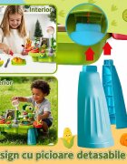 Procart Masuta de activitati interactiva cu apa parc acvatic cu dinozauri cascada pescuit si accesorii picioare detasabile