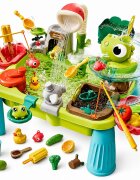 Procart Masuta de activitati interactiva cu apa parc acvatic cu dinozauri cascada pescuit si accesorii picioare detasabile