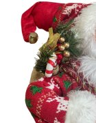 Procart Mos craciun 60 cm figurina decorativa saculet cadouri caciula cu clopotel