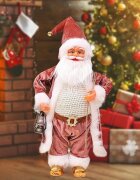 Procart Mos craciun cu felinar figurina decorativa inaltime 60 cm