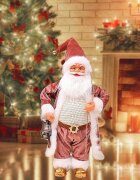 Procart Mos craciun cu felinar figurina decorativa inaltime 60 cm