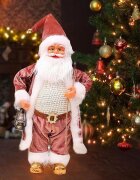 Procart Mos craciun cu felinar figurina decorativa inaltime 60 cm