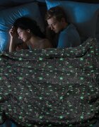 Procart Patura fosforescenta 150x200 cm stelute glow in the dark moale si confortabila