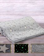 Procart Patura fosforescenta 150x200 cm stelute glow in the dark moale si confortabila
