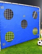 Procart Poarta de fotbal cu 5 tinte pentru antrenament 240x150x90 cm profil 32 mm otel albalbastru