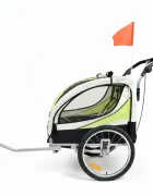 Procart Remorca de bicicleta pentru transport copii 2 locuri sigura si confortabila capacitate 40 kg
