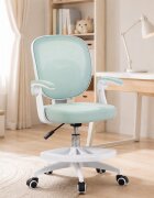 Procart Scaun de birou ergonomic pentru copii si adolescenti verde menta reglabil pe inaltime suport picioare