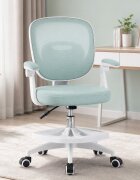 Procart Scaun de birou ergonomic pentru copii si adolescenti verde menta reglabil pe inaltime suport picioare